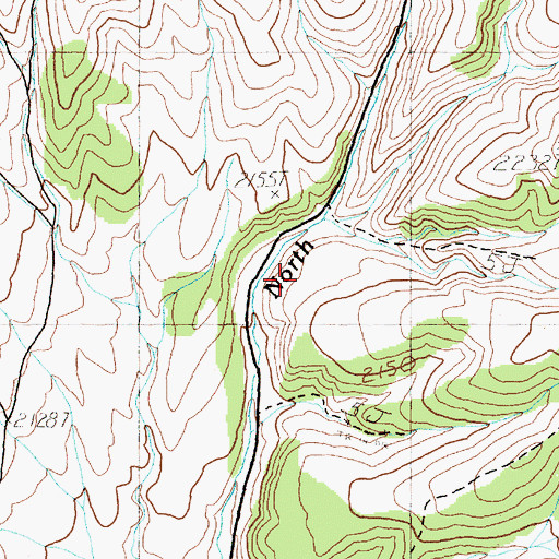 Topographic Map of Middle Creek, NV
