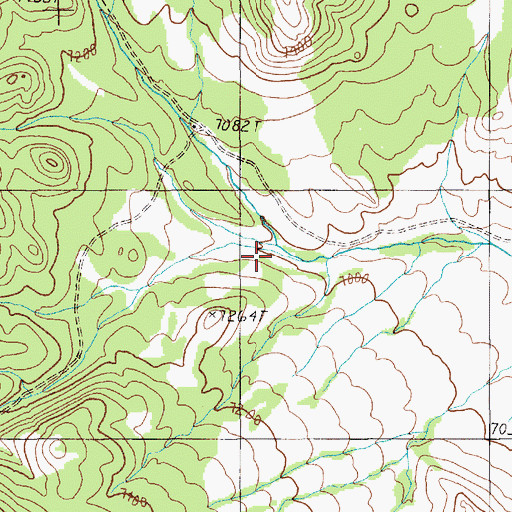 Topographic Map of Middle Fork Allison Creek, NV