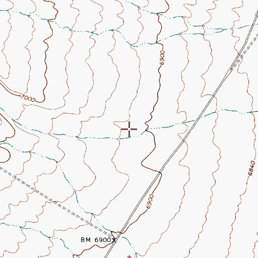 Topographic Map of Mill Canyon, NV