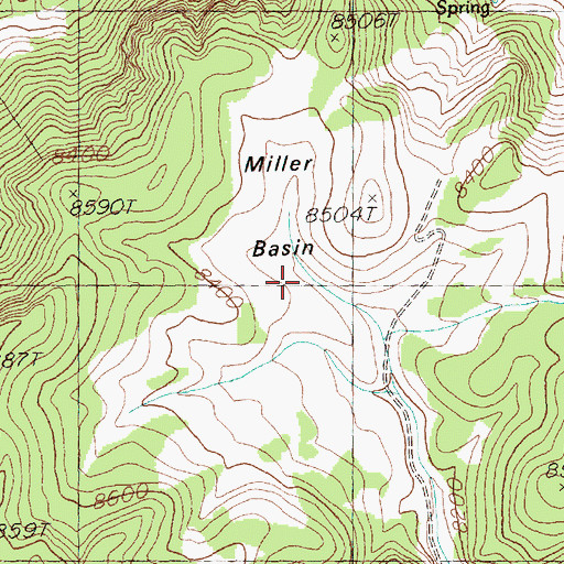Topographic Map of Miller Basin, NV