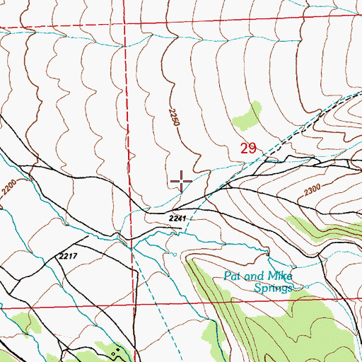 Topographic Map of Miller Gulch, NV