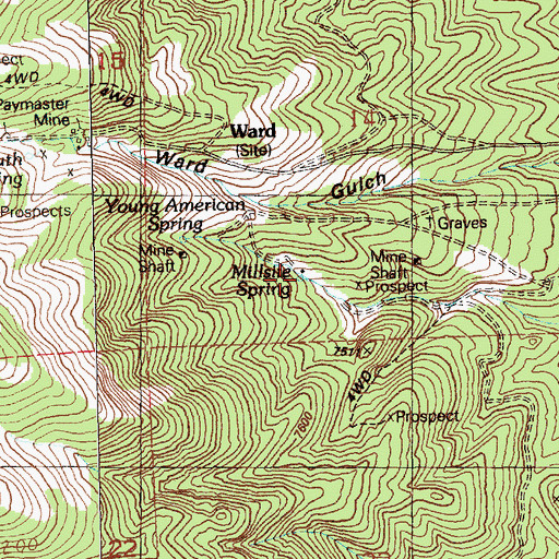 Topographic Map of Millsite Spring, NV