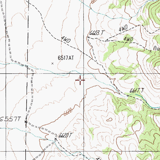 Topographic Map of Milton Canyon, NV
