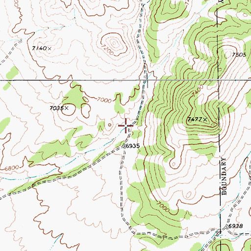 Topographic Map of Mine Canyon, NV