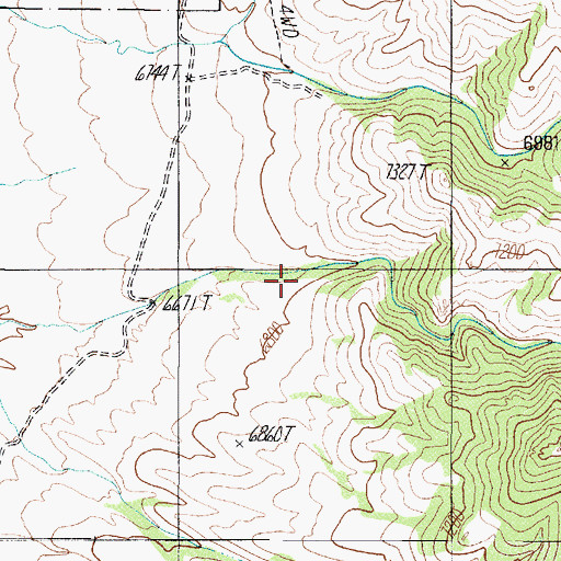 Topographic Map of Mission Canyon, NV