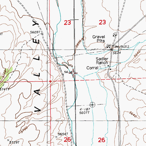 Topographic Map of Mitchell Creek, NV