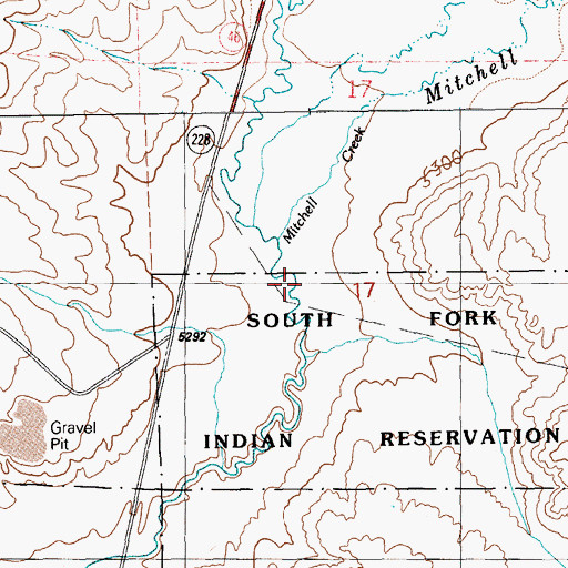 Topographic Map of Mitchell Creek, NV
