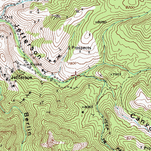 Topographic Map of Mogul Canyon, NV