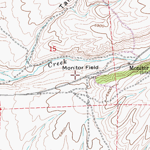 Topographic Map of Monitor Field, NV