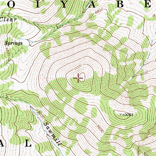 Topographic Map of Monitor Range, NV