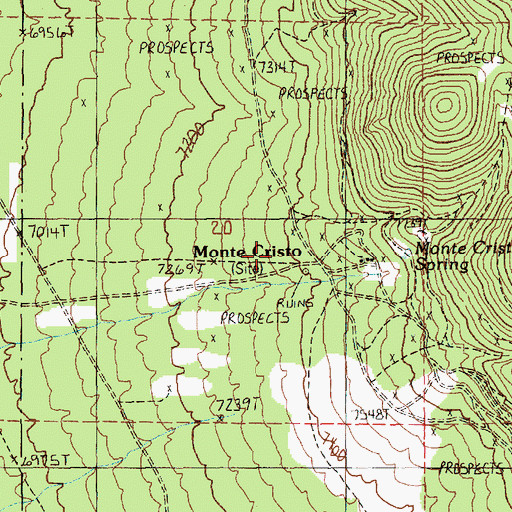 Topographic Map of Monte Cristo (historical), NV