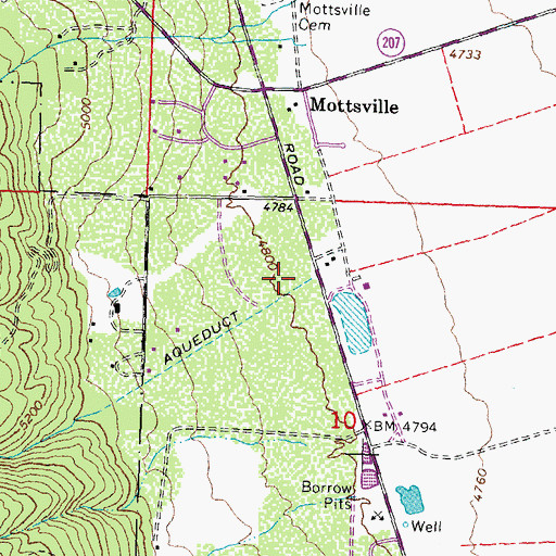 Topographic Map of Monument Creek, NV