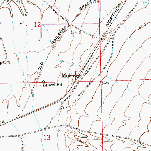 Topographic Map of Mosier, NV