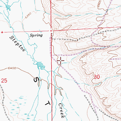 Topographic Map of Mosier Canyon, NV