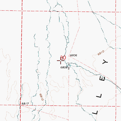 Topographic Map of Mosquito Creek, NV