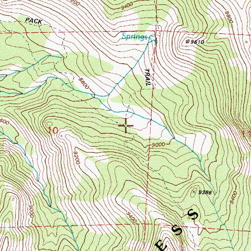 Topographic Map of Mount Rose Trail, NV