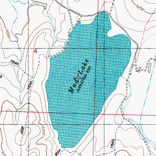 Topographic Map of Mud Lake, NV