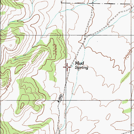 Topographic Map of Mud Spring, NV