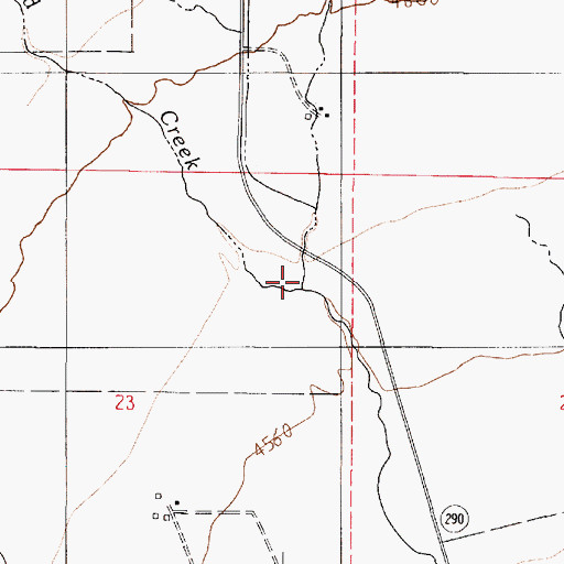 Topographic Map of Mullinix Creek, NV