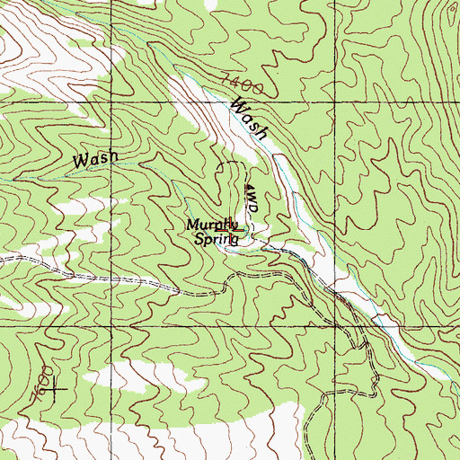Topographic Map of Murphy Spring, NV