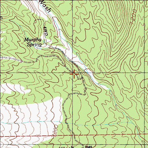 Topographic Map of Murphy Wash, NV