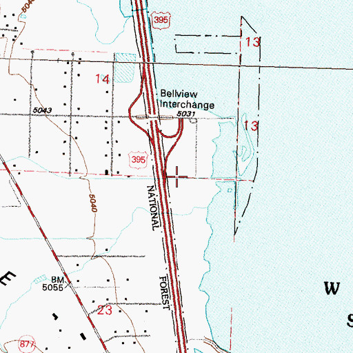 Topographic Map of Musgrove Creek, NV