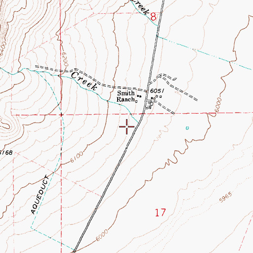 Topographic Map of Myers Creek, NV