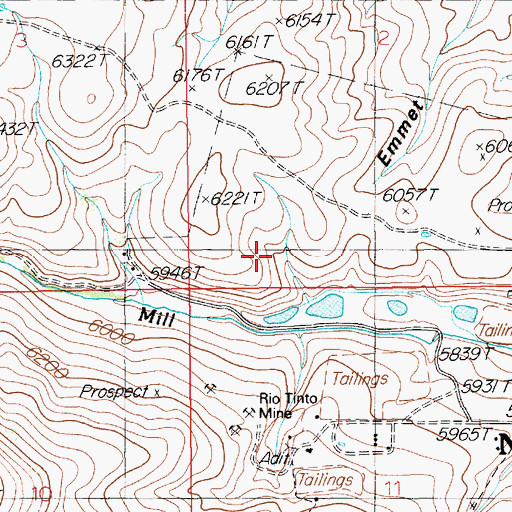 Topographic Map of Nelson Ranch, NV