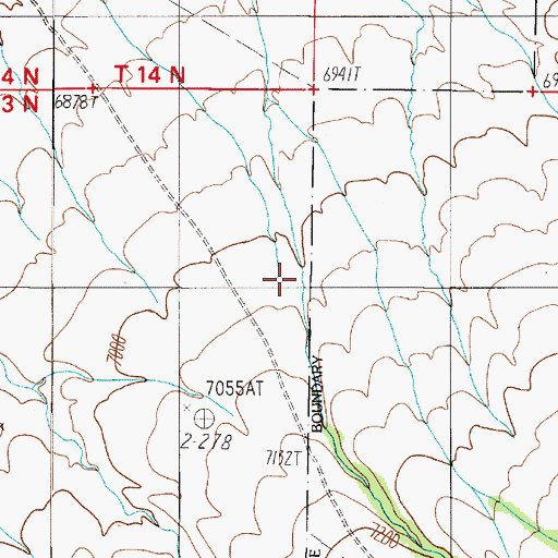 Topographic Map of New York Canyon, NV