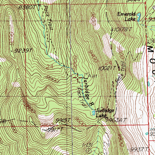 Topographic Map of Norman Mines, NV