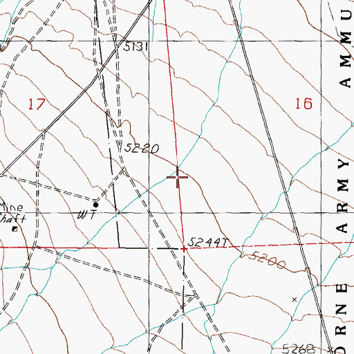 Topographic Map of North Canyon, NV