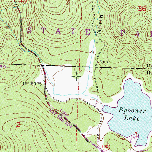 Topographic Map of North Canyon, NV
