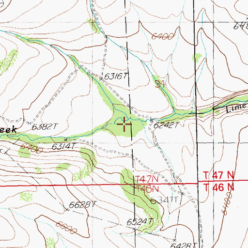 Topographic Map of North Creek, NV