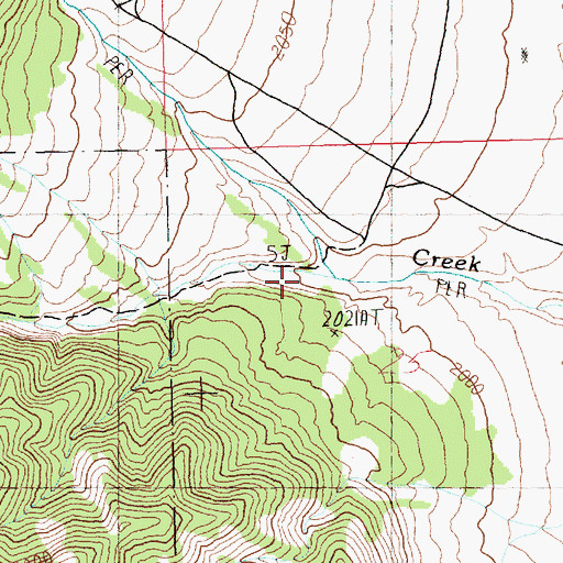 Topographic Map of North Creek, NV