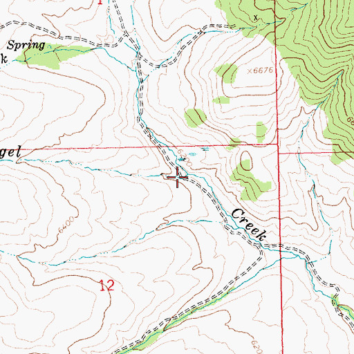 Topographic Map of North Fork Angel Creek, NV