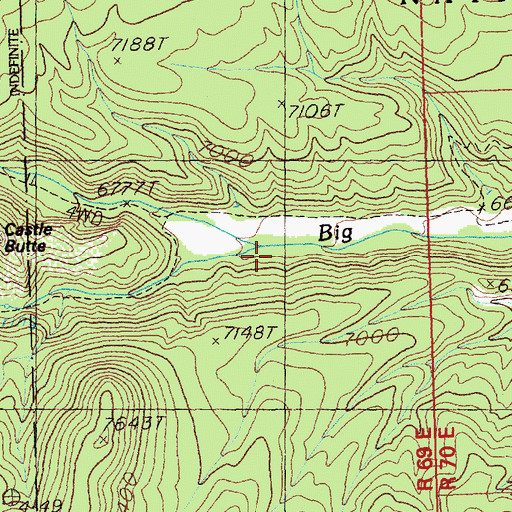 Topographic Map of North Fork Big Wash, NV