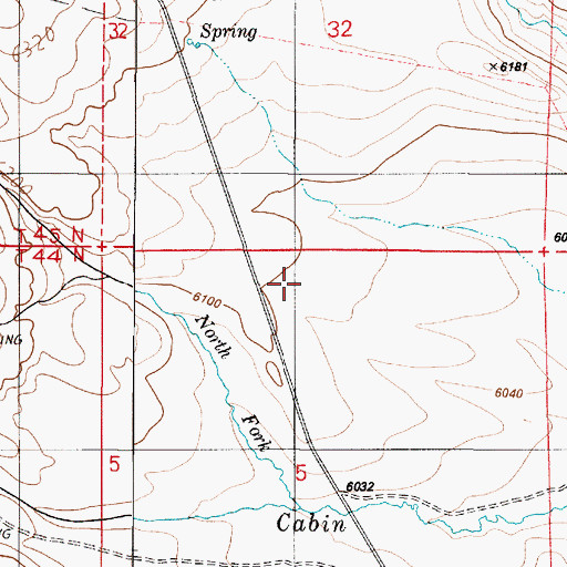 Topographic Map of North Fork Cabin Creek, NV