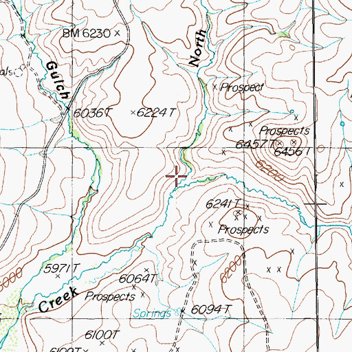 Topographic Map of North Fork California Creek, NV
