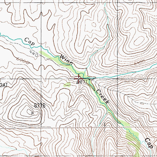 Topographic Map of North Fork Cape Winn Creek, NV