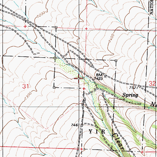 Topographic Map of North Fork Clear Creek, NV