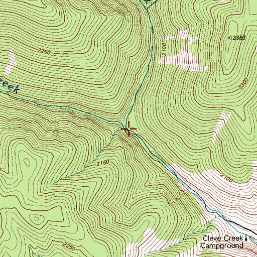 Topographic Map of North Fork Cleve Creek, NV