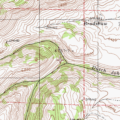 Topographic Map of North Fork Dutch John Creek, NV