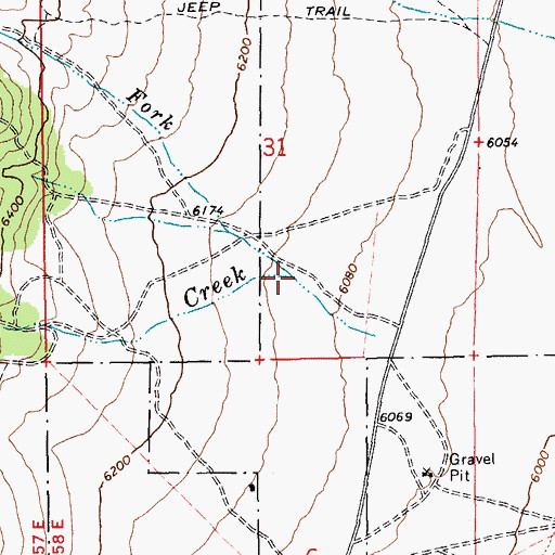 Topographic Map of North Fork Indian Creek, NV