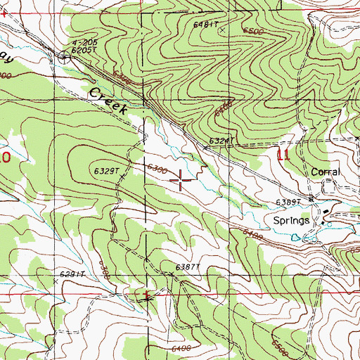Topographic Map of North Fork Lindsay Creek, NV