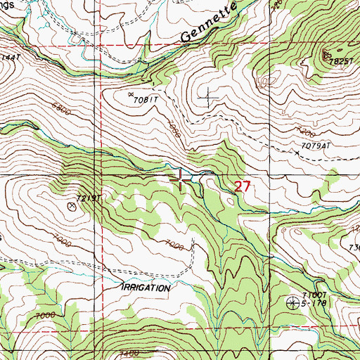 Topographic Map of North Fork Smith Creek, NV