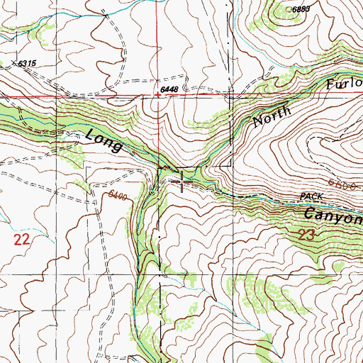 Topographic Map of North Furlong Creek, NV