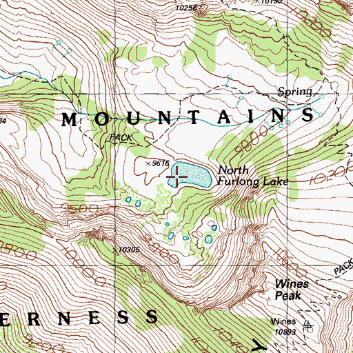 Topographic Map of North Furlong Lake, NV