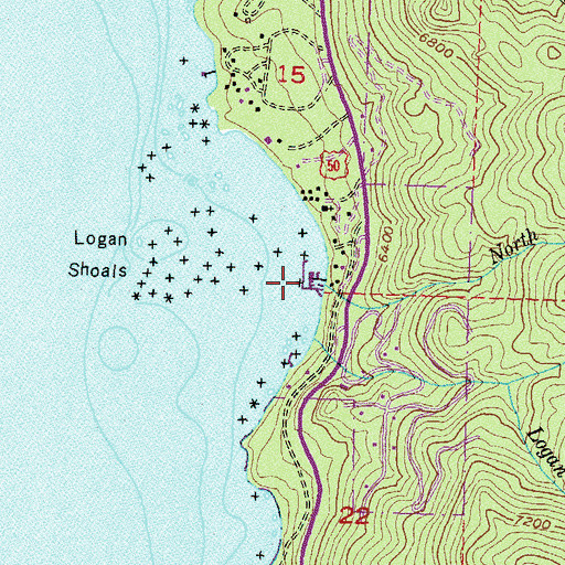 Topographic Map of North Logan House Creek, NV