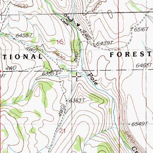 Topographic Map of O'Neil Creek, NV