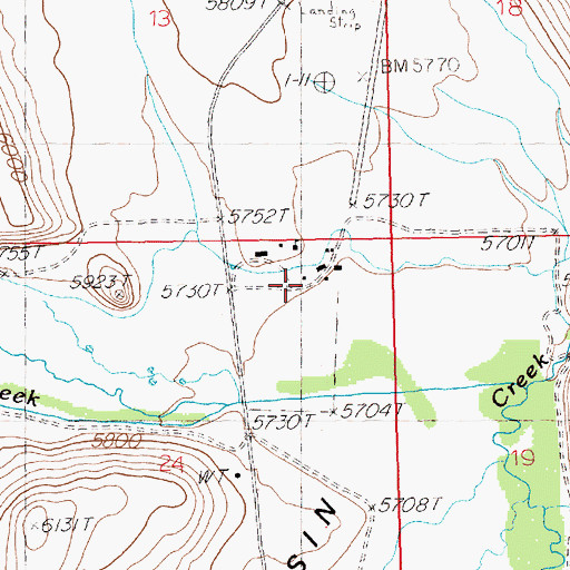 Topographic Map of O'Neil Ranch, NV